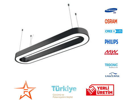 DEKORATİF LED OVAL LİNEER AYDINLATMA