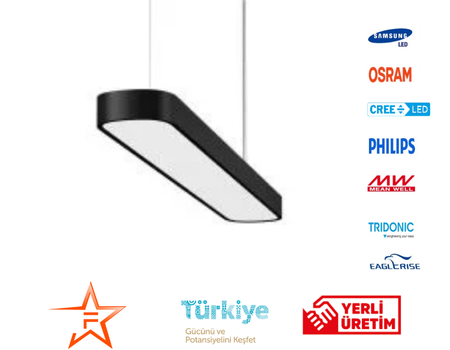 DEKORATİF LED OVAL DAVUL LİNEER AYDINLATMA